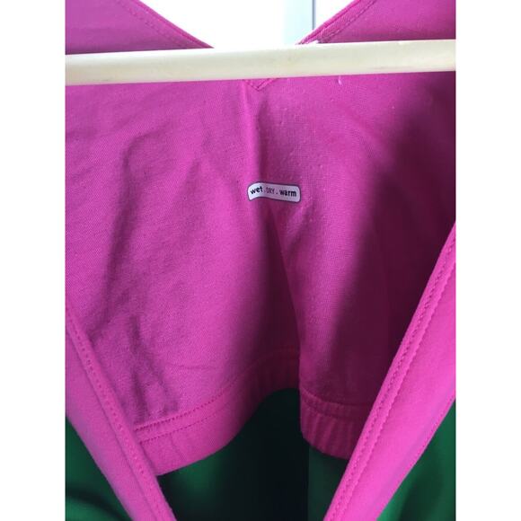 Lululemon Fittness Yoga Running Green & Pink Tank Top Fitted Stetch Style Sz 4 6 - Picture 3 of 4